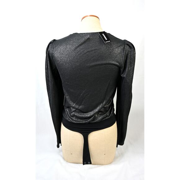 Set of 2 EXPRESS Long Sleeve Bodysuits SHIMMER XS NWT - Picture 4 of 9